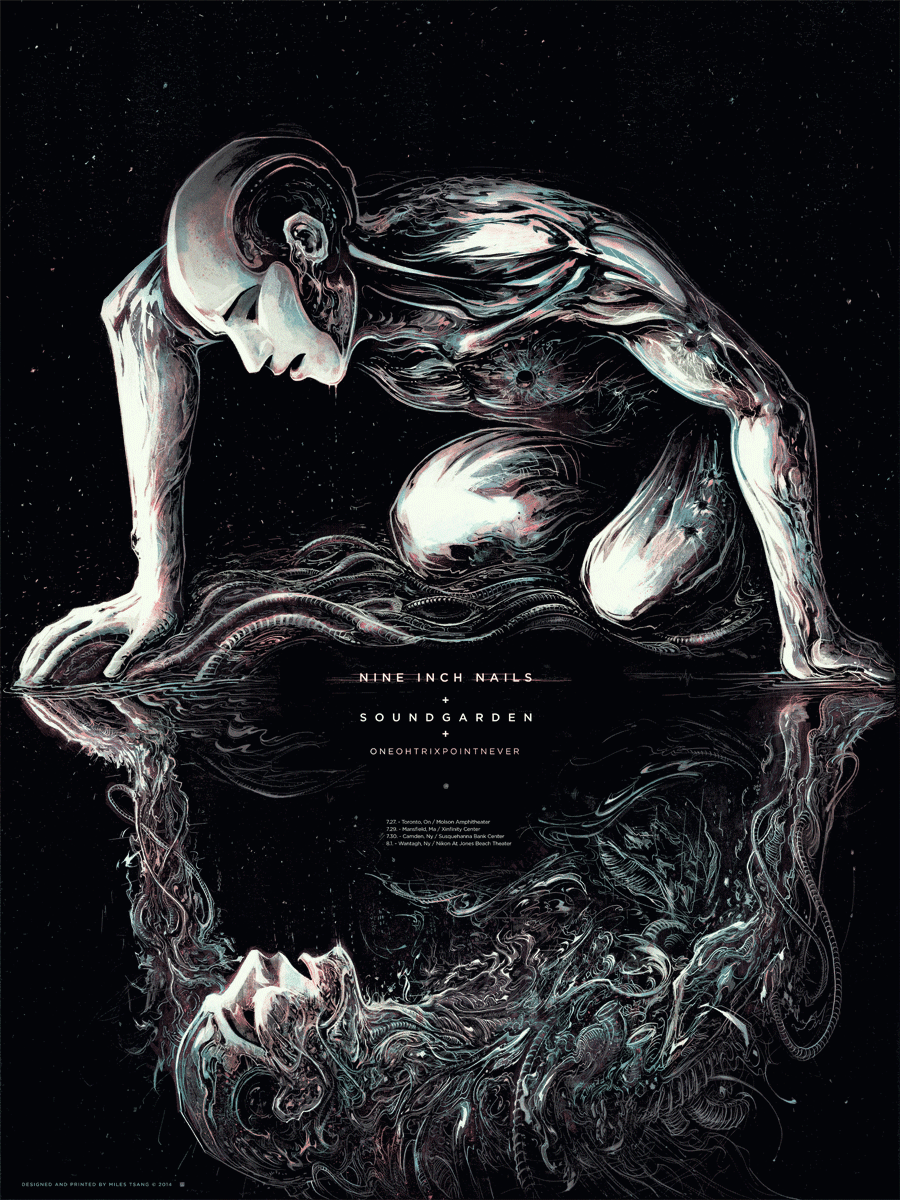 Poster Process : Nine Inch Nails [with Soundgarden and Oneohtrix